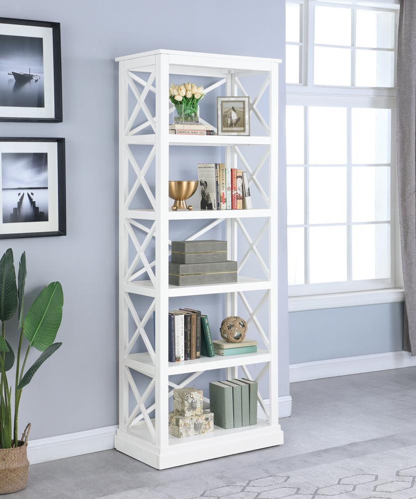 Johansson Antique White Bookcase Coaster Z2 Premium