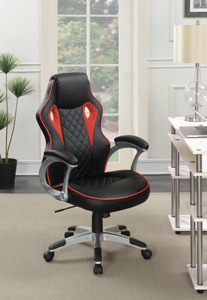 G801497 Contemporary Black/Red-High Back Office Chair Coaster Z2 Premium