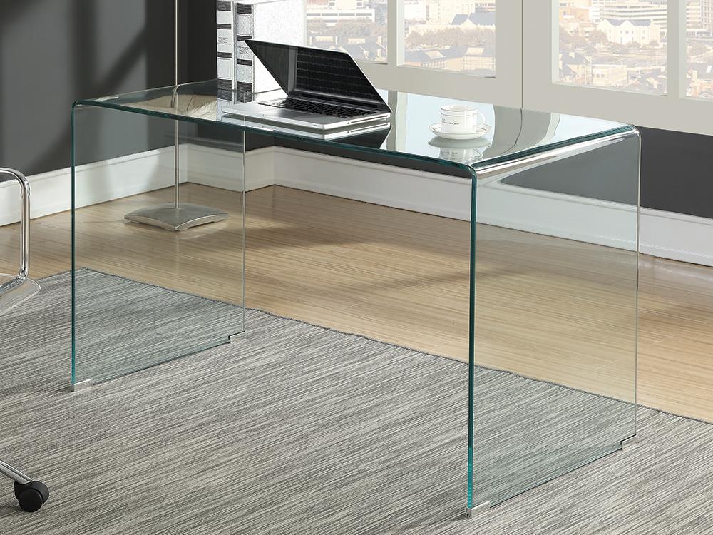 G801581 Contemporary Clear Glass Writing Desk Coaster Z2 Premium