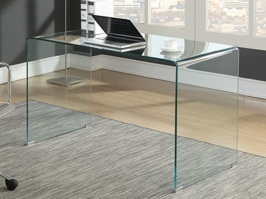 G801581 Contemporary Clear Glass Writing Desk Coaster Z2 Premium