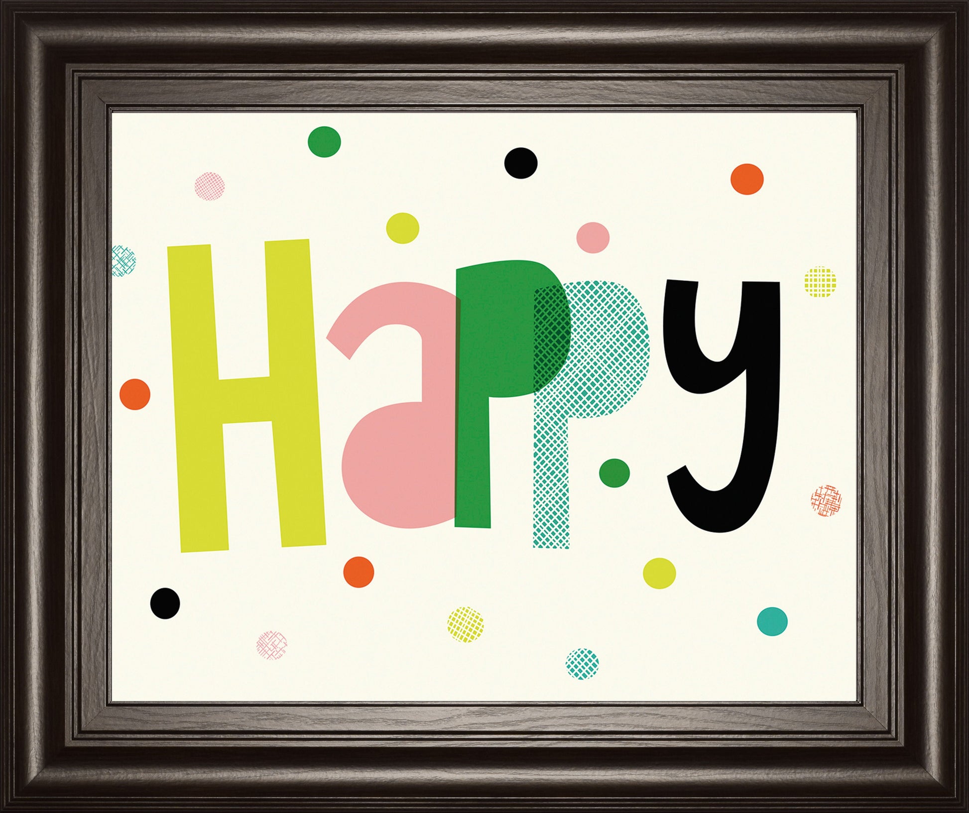 Happy By Sophie Ledesma - Framed Print Wall Art - White Classy Art