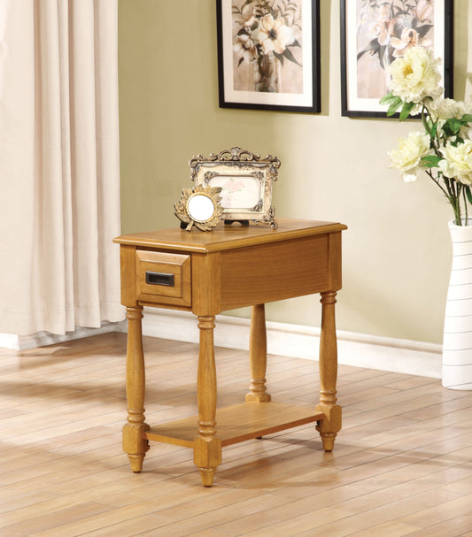 Qrabard Light Oak Side Table ACME East