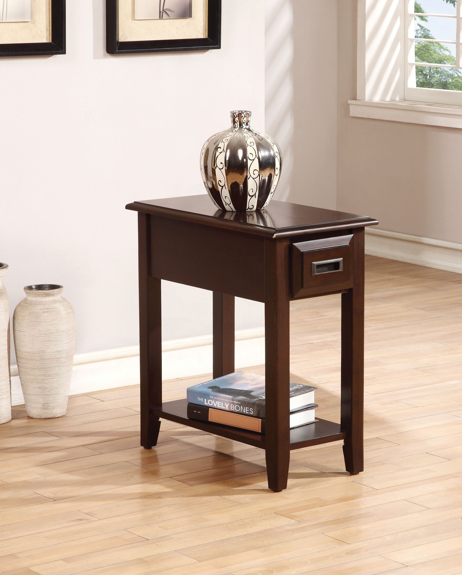 Flin Dark Cherry Side Table ACME East