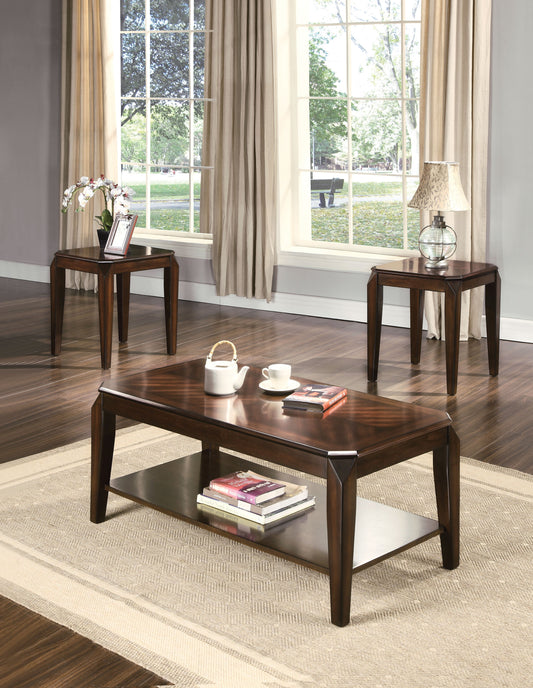 Docila Walnut Coffee/End Table Set (3Pc Pk) ACME East