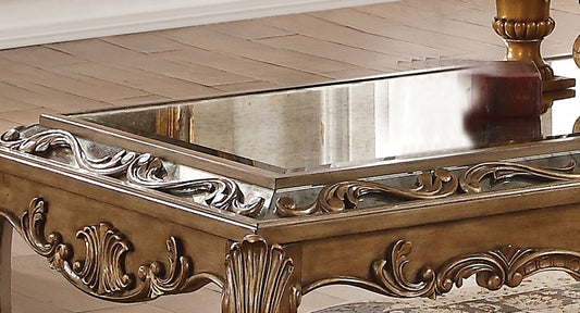 Orianne Mirrored & Antique Gold Coffee Table ACME East