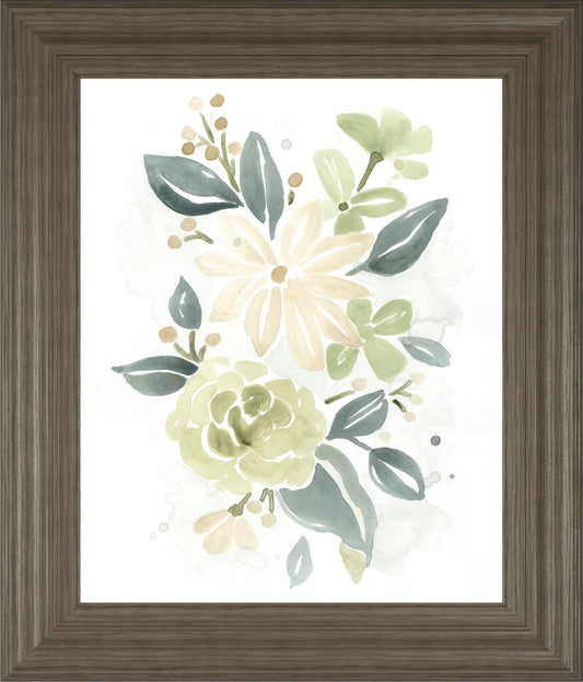 22x26 Spring Greens II By June Erica Vess - Light Blue Classy Art