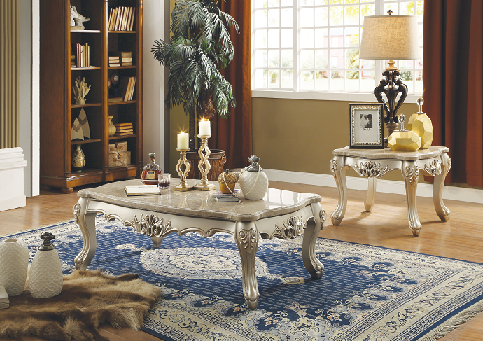 Ranita Marble & Champagne Coffee Table ACME East