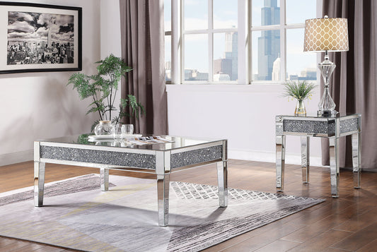 Noralie Mirrored & Faux Diamonds Coffee Table ACME East