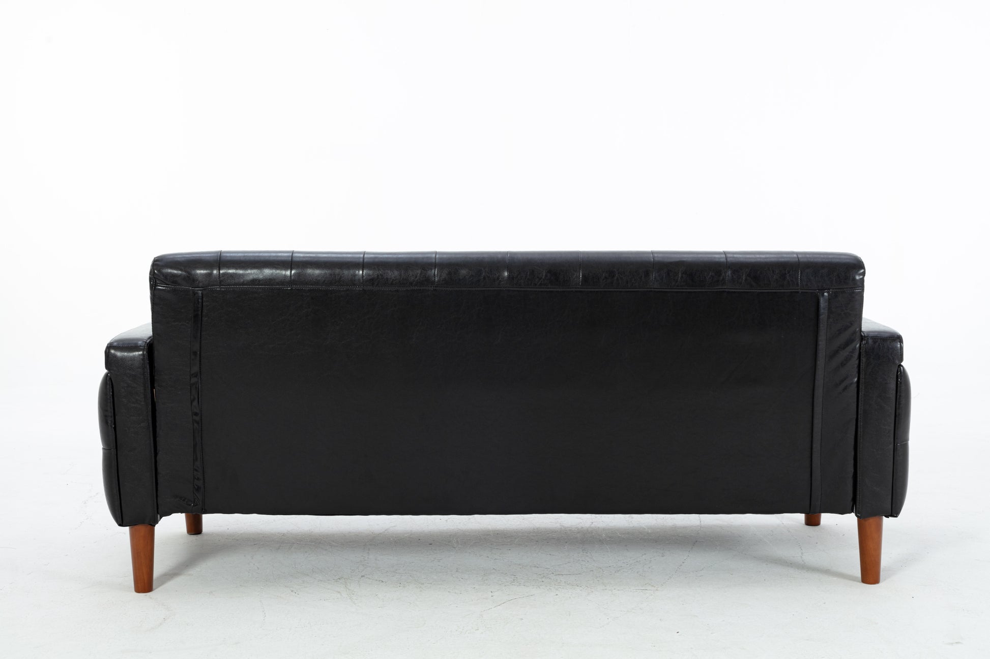 2047 Black Faux Leather Sofa House to Home Furnishings LLC