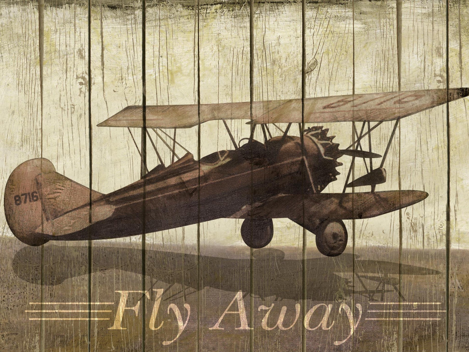 Framed - Fly Away By Merri Pattinian - Light Brown Classy Art