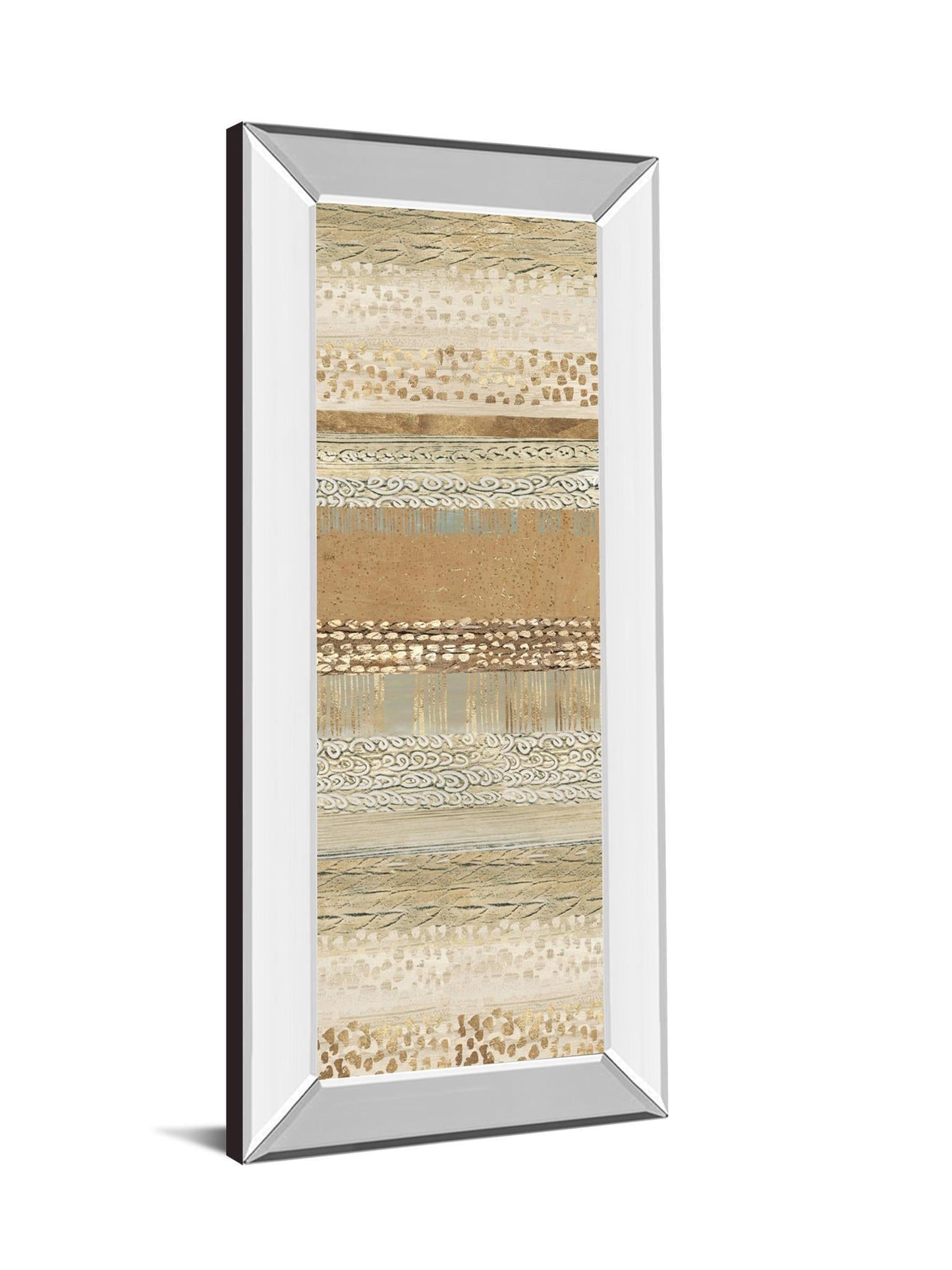 Placidity I By Tom Reeves - Mirrored Frame Wall Art - Light Brown Classy Art