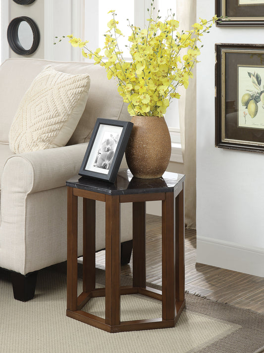 Reon Marble & Walnut End Table (2Pc Pk) ACME East