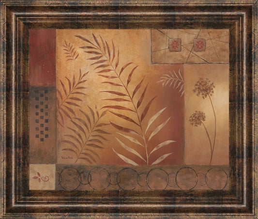 Modern Fern Il By Vivian Flasch - Framed Print Wall Art - Red Classy Art