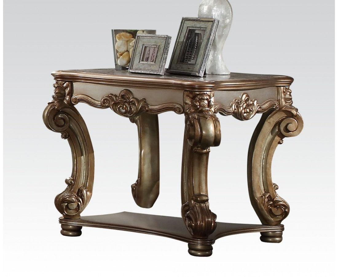 Acme Vendome End Table in Gold Patina 83001 ACME East