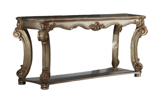 Acme Vendome Sofa Table in Gold Patina 83002 ACME East