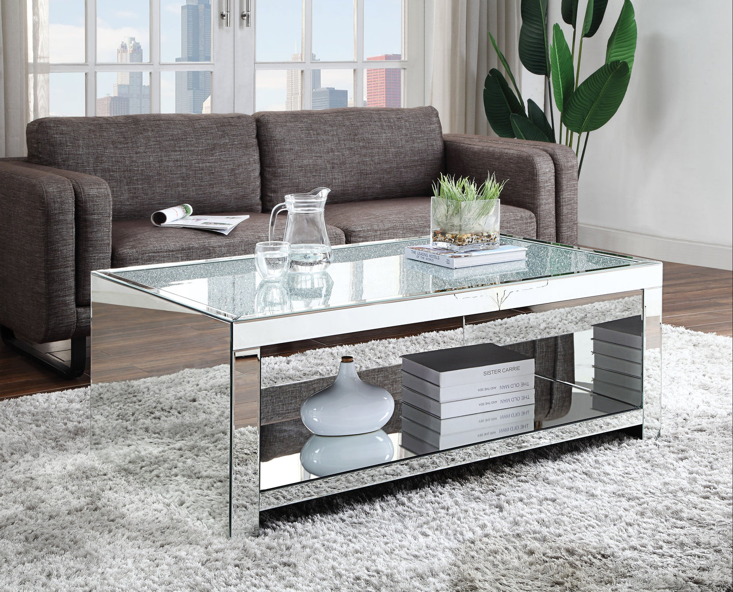 Malish Mirrored Coffee Table ACME East