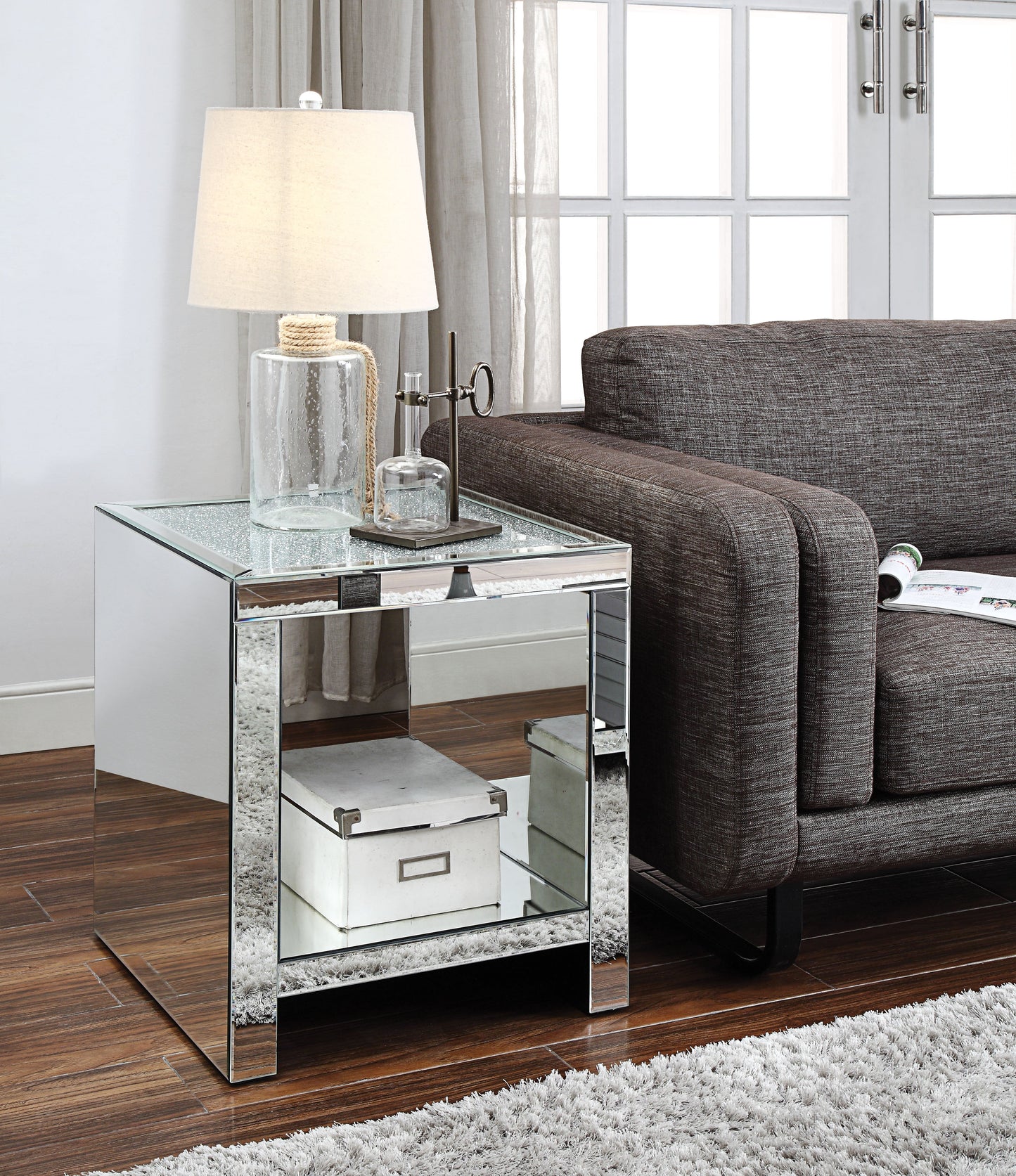 Malish Mirrored End Table ACME East