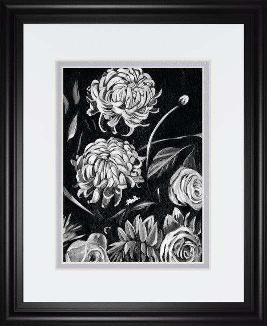 34x40 Enchanted Bloom II By Annie Warren - Black Classy Art