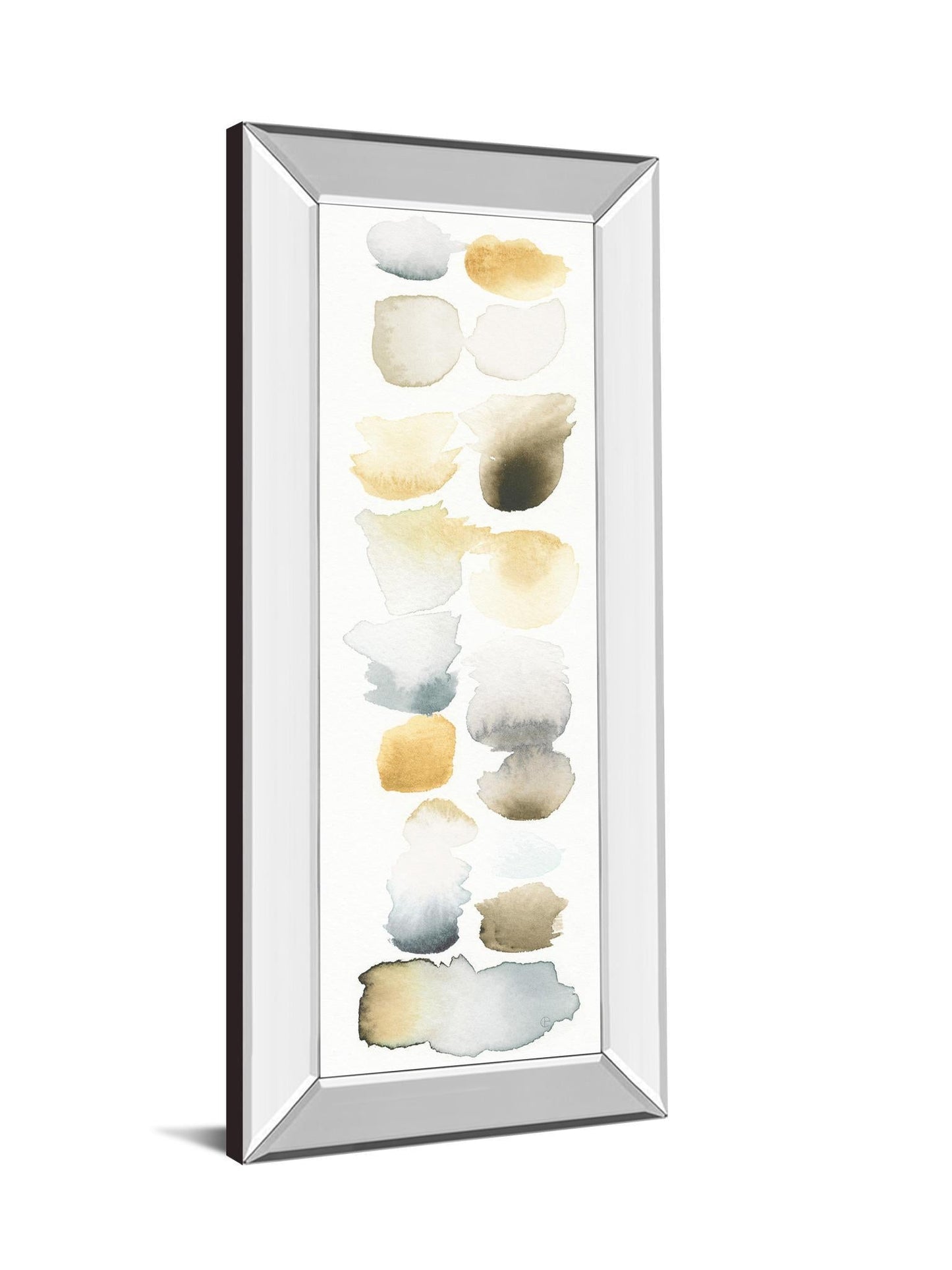 Watercolor Swatch Panel Il By Elyse De Neige - Mirror Framed Print Wall Art - White Classy Art