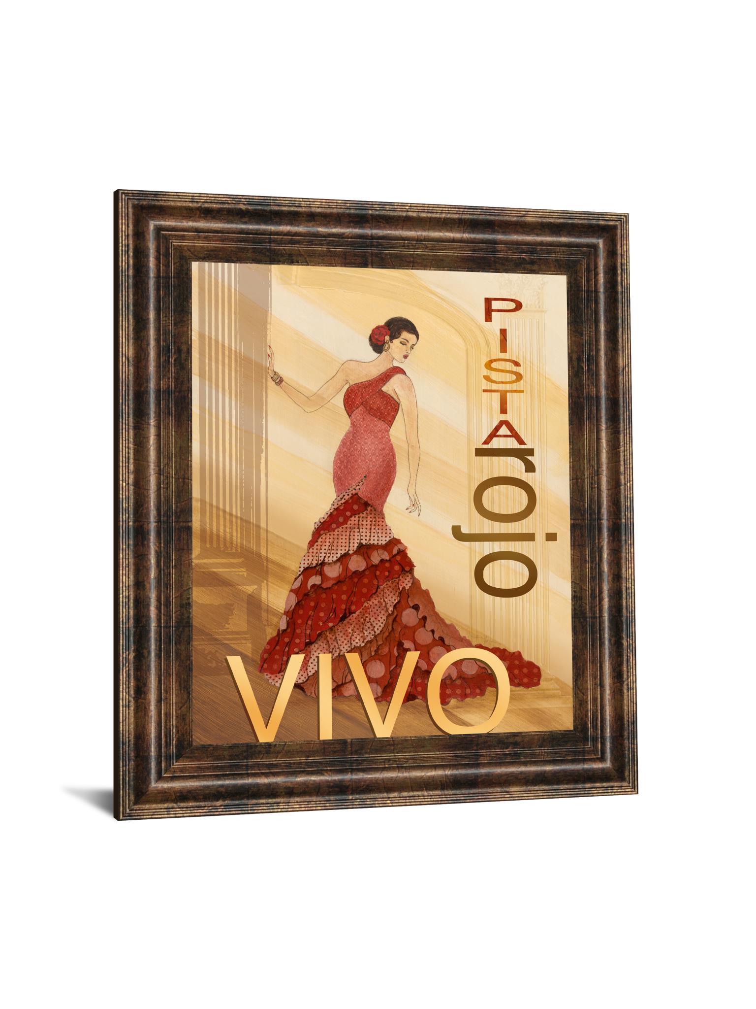 Pista Rojo By Tava Studio Framed Print Wall Art - Red Classy Art