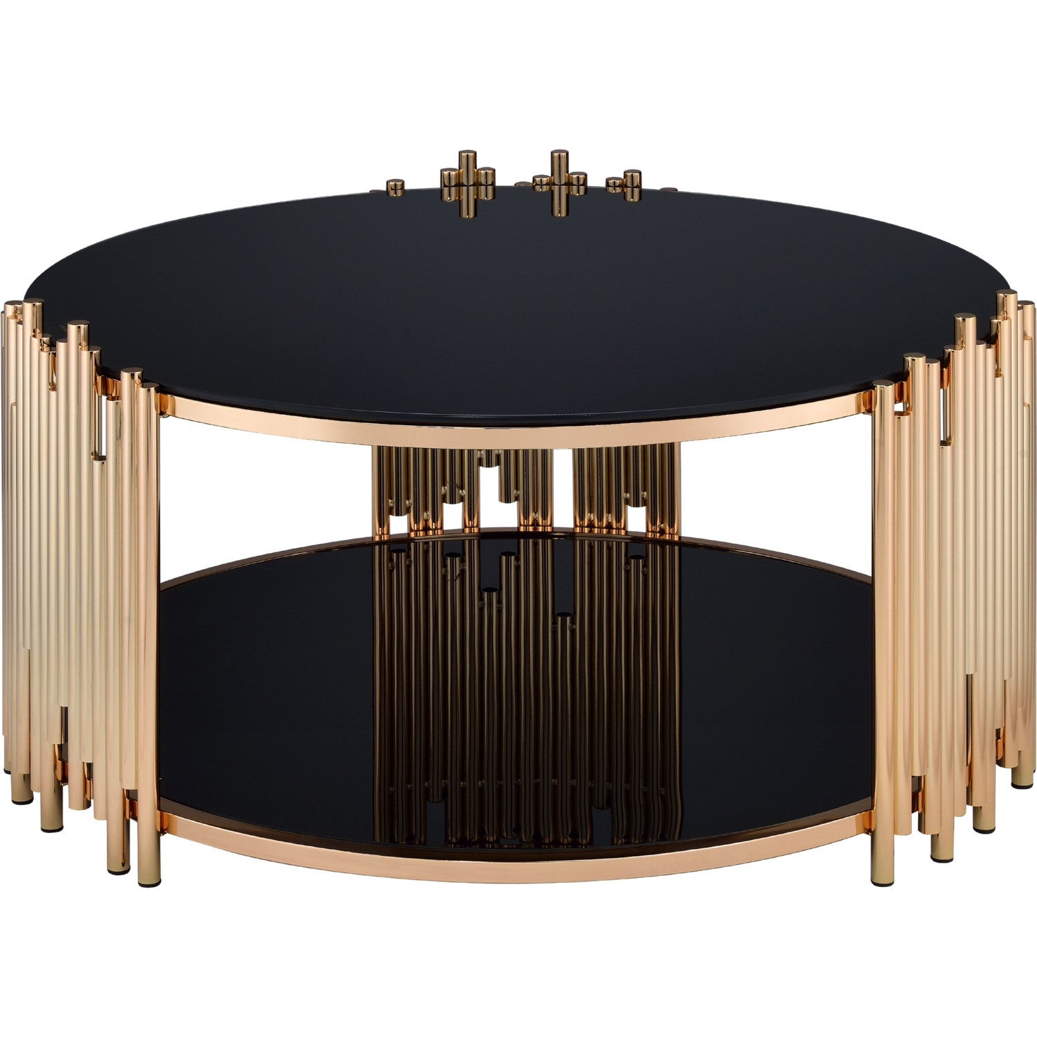 Acme Furniture Tanquin Coffee Table in Gold/Black 84490 ACME East