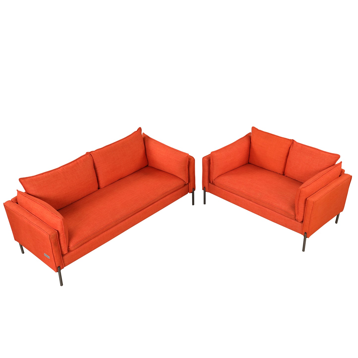 2 Piece Sofa Sets Modern Linen Fabric Upholstered  Loveseat and 3 Seat Couch Set Furniture for Different Spaces,Living Room,Apartment(2+3 seat) House to Home Furnishings LLC