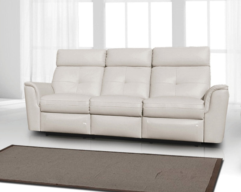 ESF Furniture - 8501 Sofa w-2 Recliners in White - 8501-S ESF Furniture