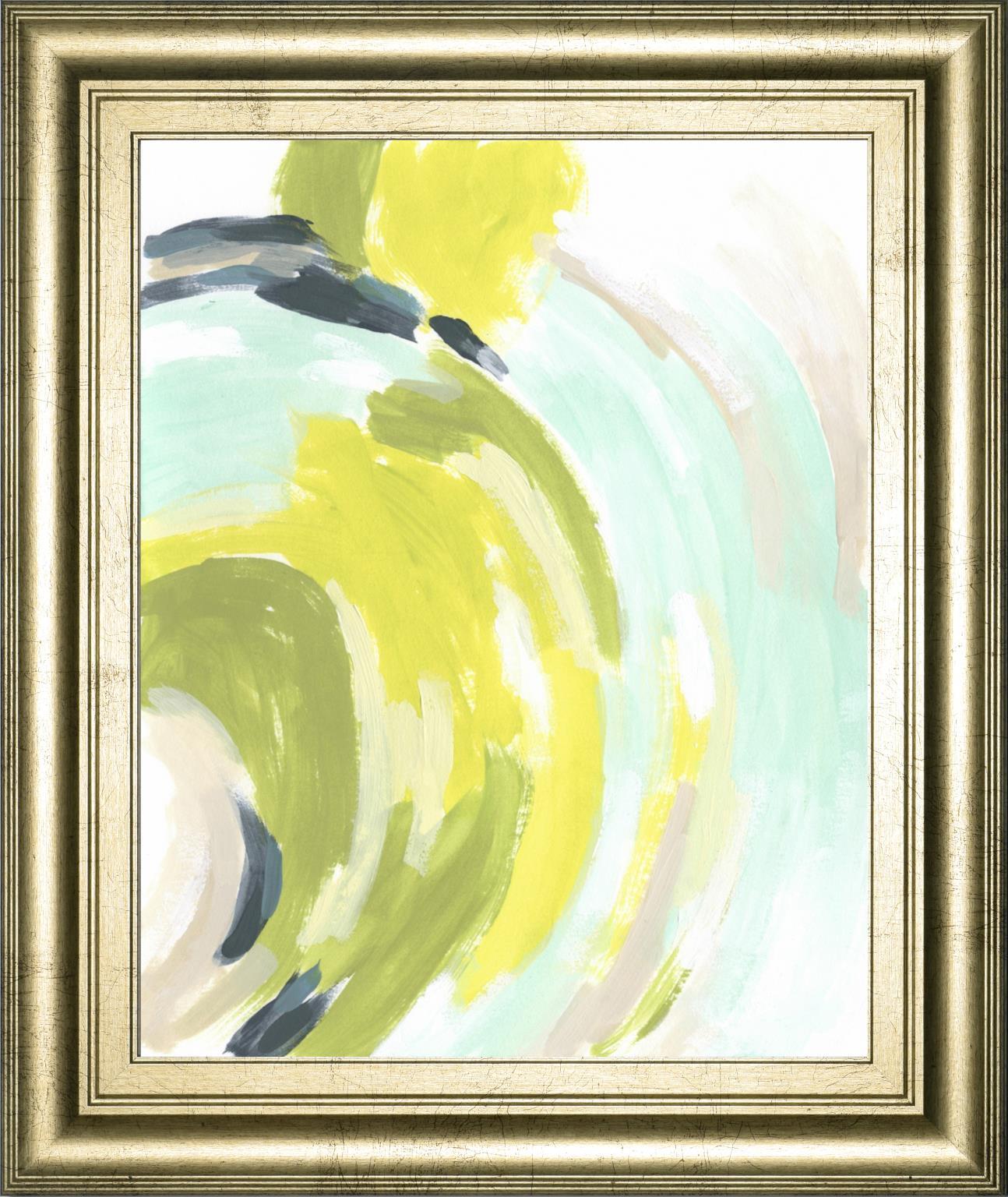 22x26 Tidal Vortex IV By June Erica Vess - Yellow Classy Art