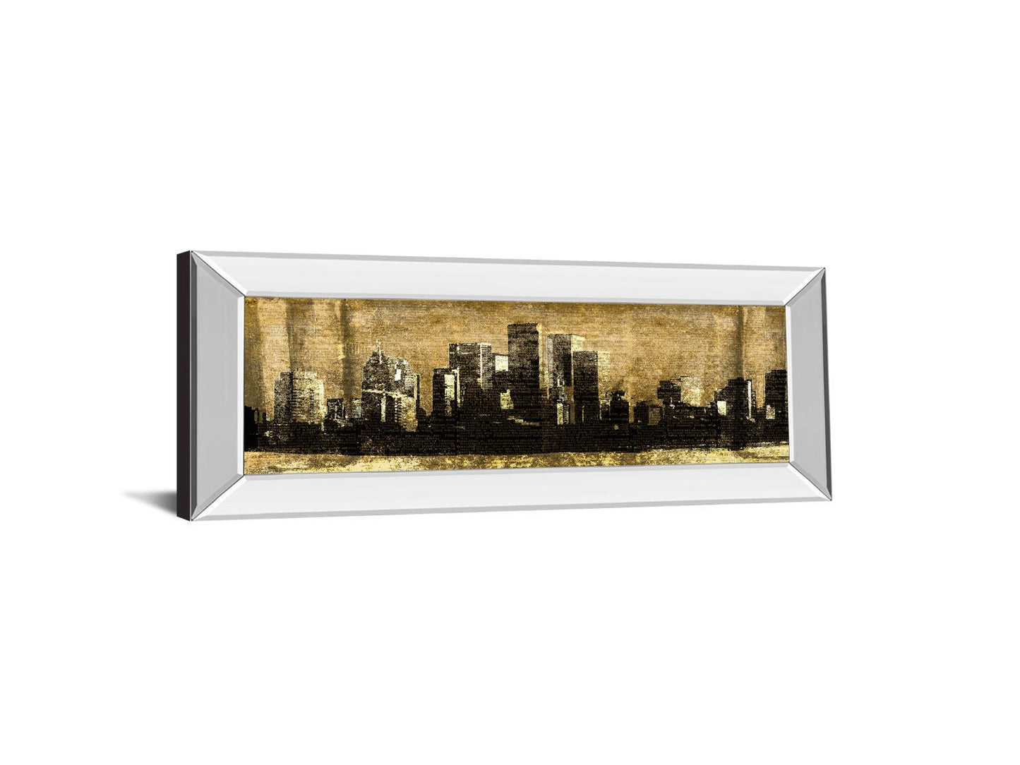 Defined City Il By Sd Graphic Studio - Mirror Framed Print Wall Art - Black Classy Art