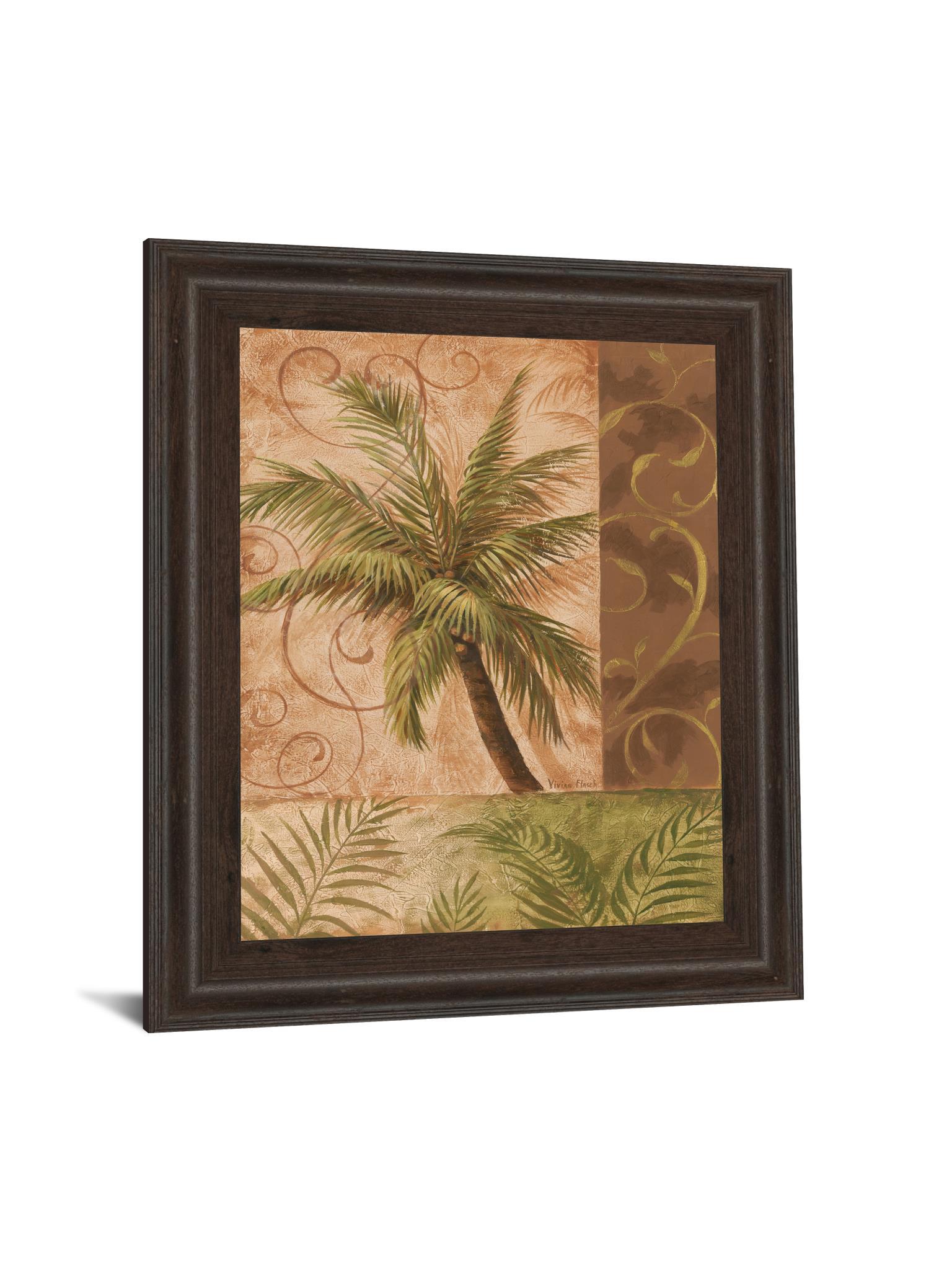 22x26 Tropical Breeze I By Vivian Flasch - Framed Print Wall Art - Green Classy Art