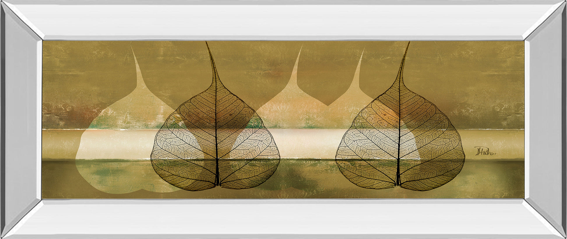 Less Is More III By Patricia Pinto - Mirror Framed Print Wall Art - Beige Classy Art