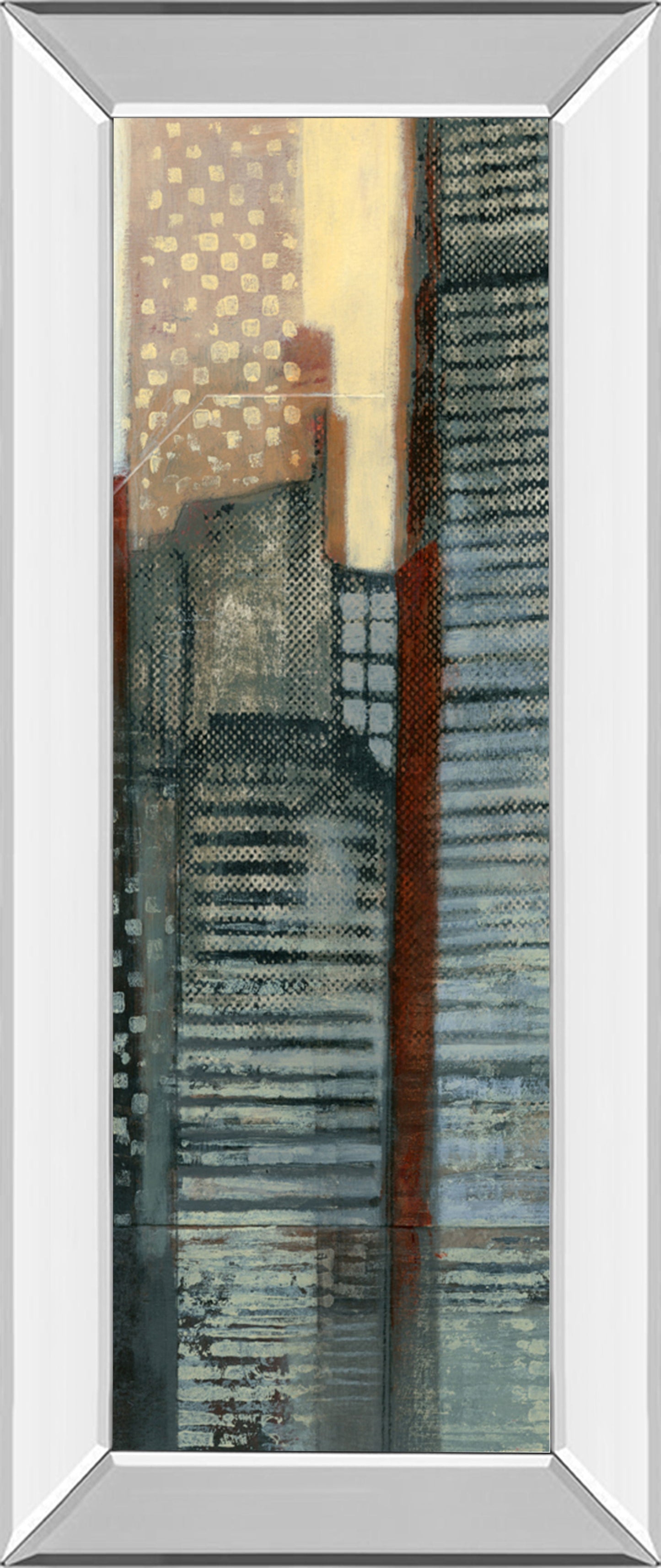 Urban Landscape V By Norman Wyatt - Mirror Framed Print Wall Artt - Dark Gray Classy Art