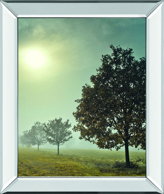 It's A New Day By Frank, A - Mirror Framed Print Wall Art - Green Classy Art