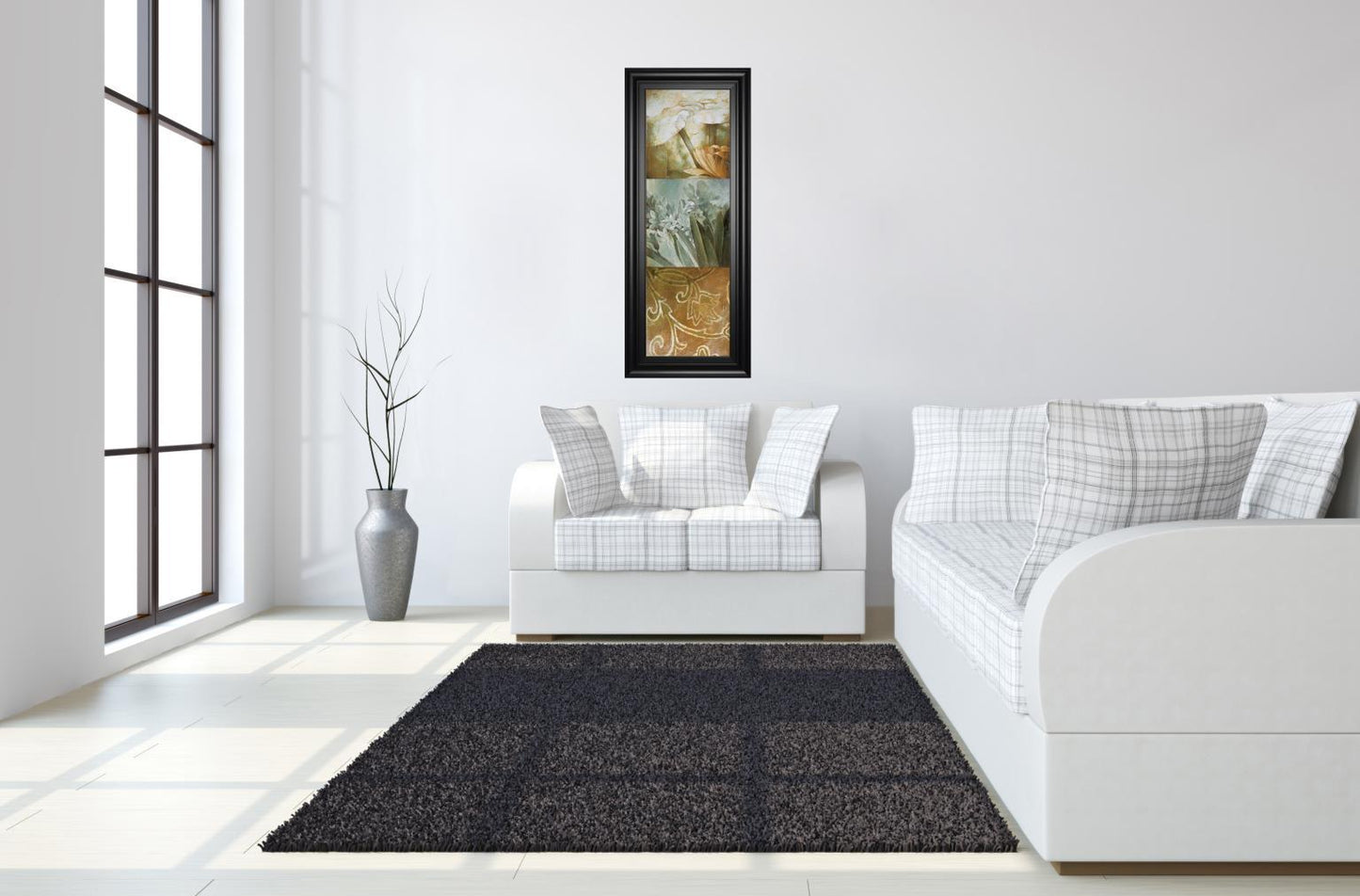 Square Choices By Thompson - Wall Art Wide 3 Inch - Dark Brown Classy Art