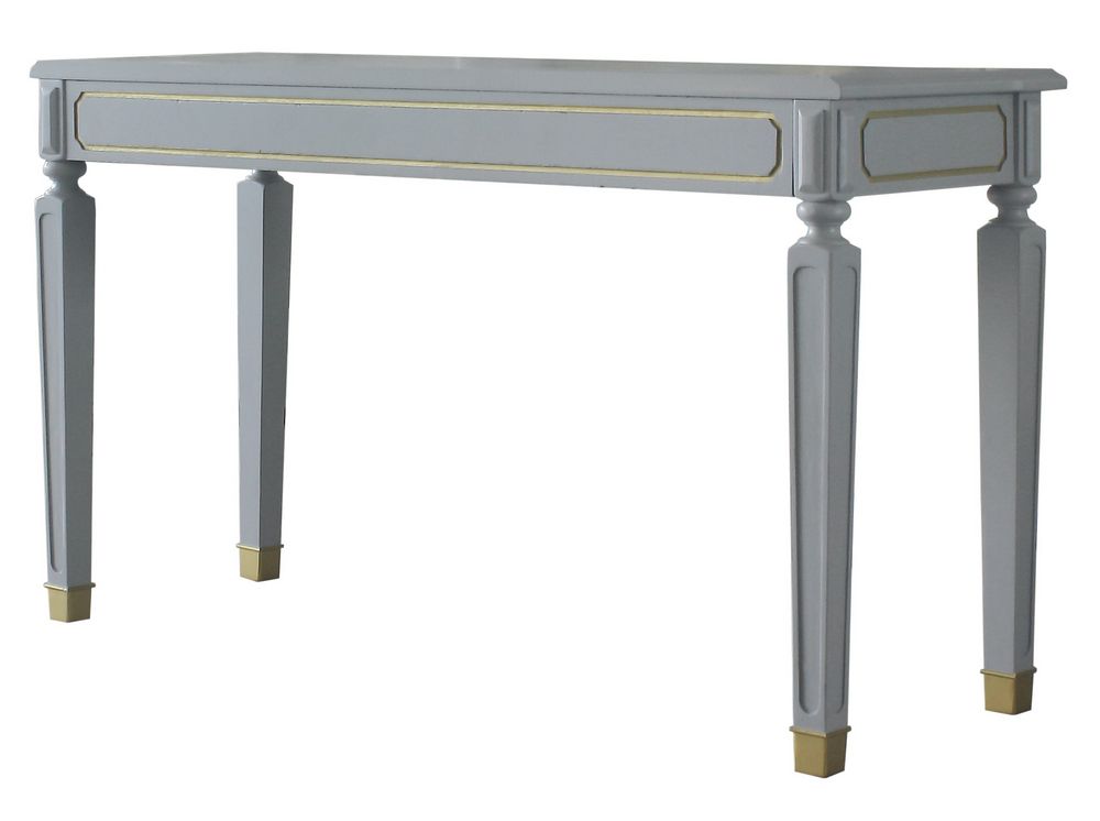 Acme Furniture House Marchese Sofa Table in Pearl Gray 88868 ACME East