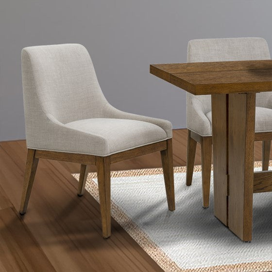 Upholstered Dining Chair (Set of 2) Gray Olliix.com