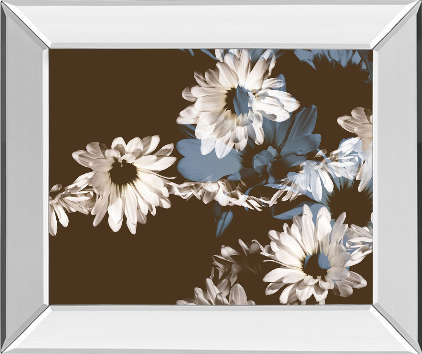 Chocolate Bloom Il By A. Project Mirror Framed Print Wall Art - Dark Brown Classy Art