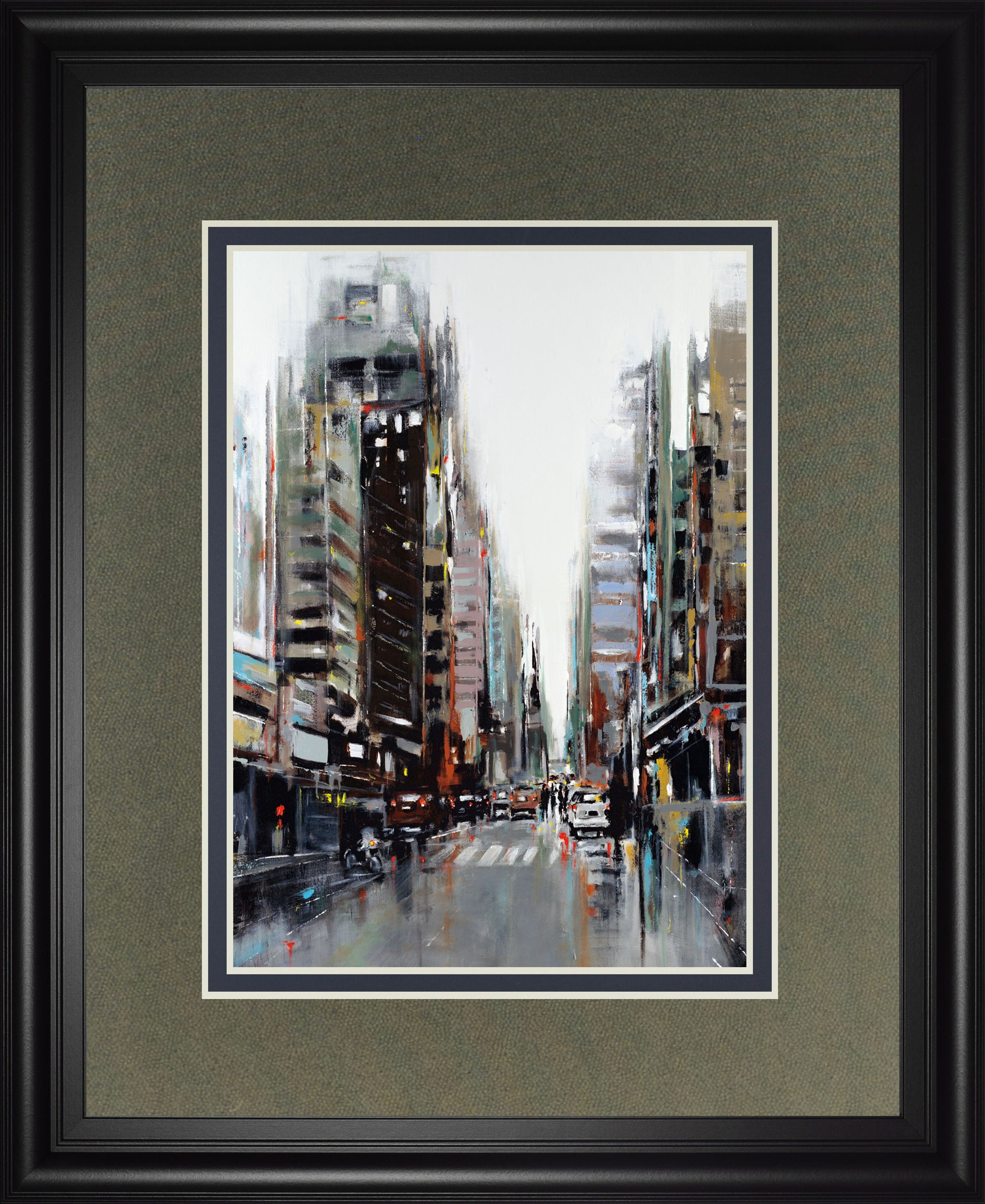 La Ville By Kadniri, A. - Framed Print Wall Art - Dark Gray Classy Art