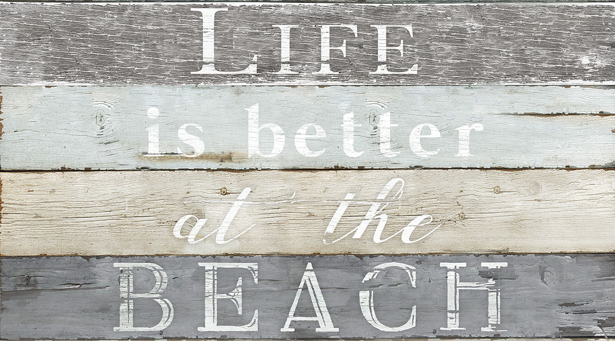 Life Better Beach By Kelly Donovan - Dark Gray Classy Art