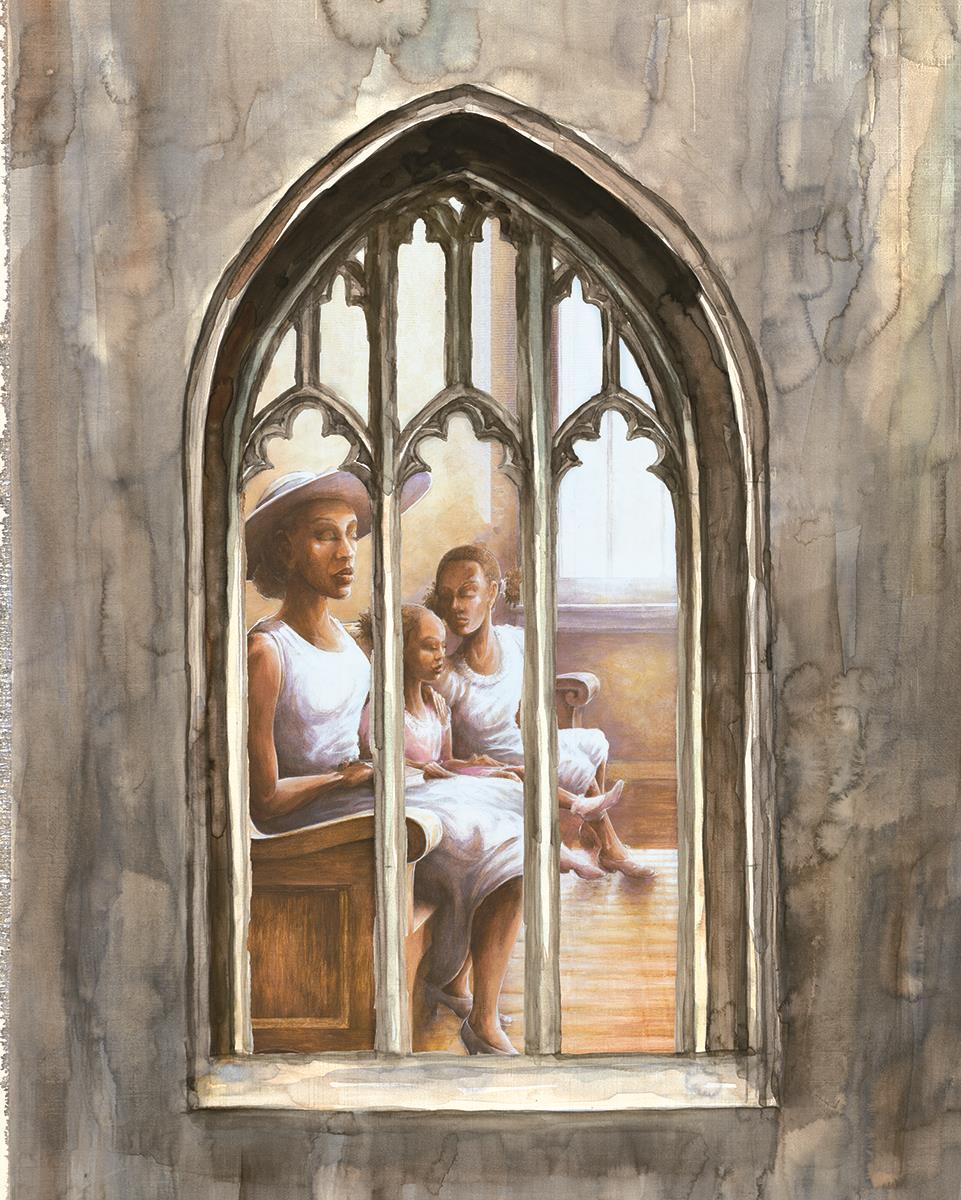 Sunday Meeting By Dogwood Portfolio - Light Brown Classy Art