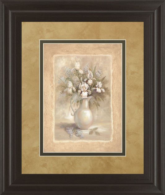 White Bounty I By Vivian Flasch - Framed Print Wall Art - White Classy Art