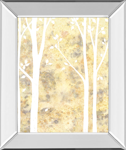 Simple State Il By Debbie Banks - Mirror Framed Print Wall Art - Yellow Classy Art