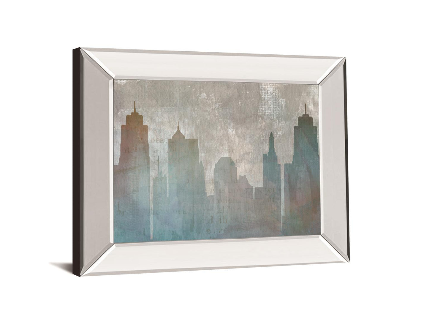 Urban Reflections By Louis Dunca-he - Mirror Framed Print Wall Art - Blue Classy Art