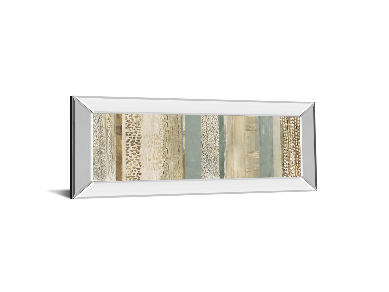 Placidity IV By Tom Reeves - Mirrored Frame Wall Art - Light Brown Classy Art