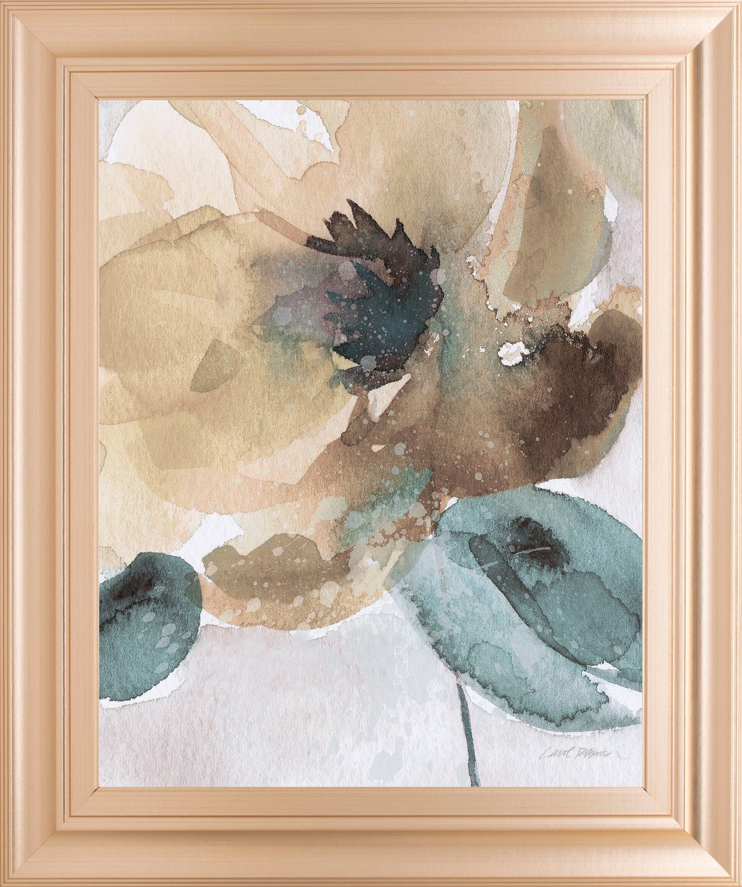 Watercolor Poppy Il By Carol Robinson - Framed Print Wall Art - Beige Classy Art