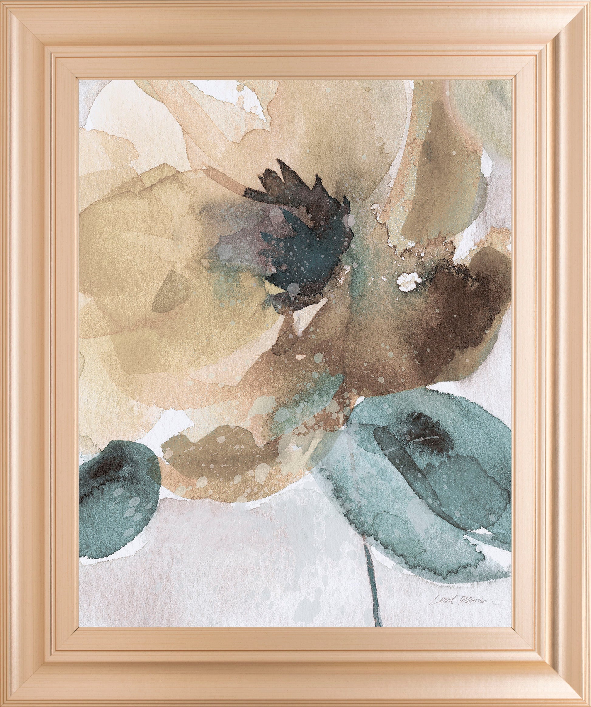 Watercolor Poppy Il By Carol Robinson - Framed Print Wall Art - Beige Classy Art