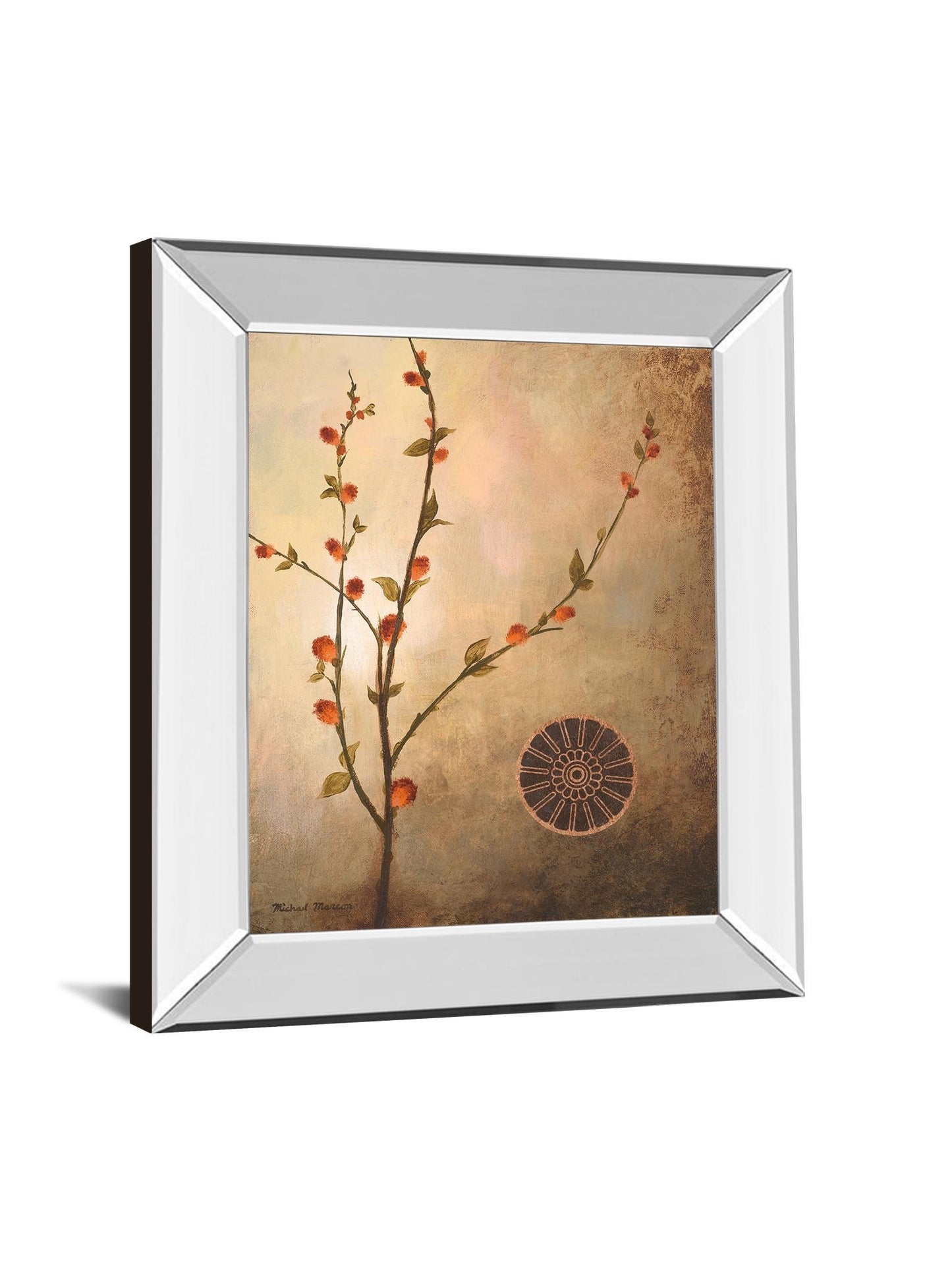 Fall Stem In The Warmth By Michael Marcon Mirror Framed Print Wall Art - Beige Classy Art