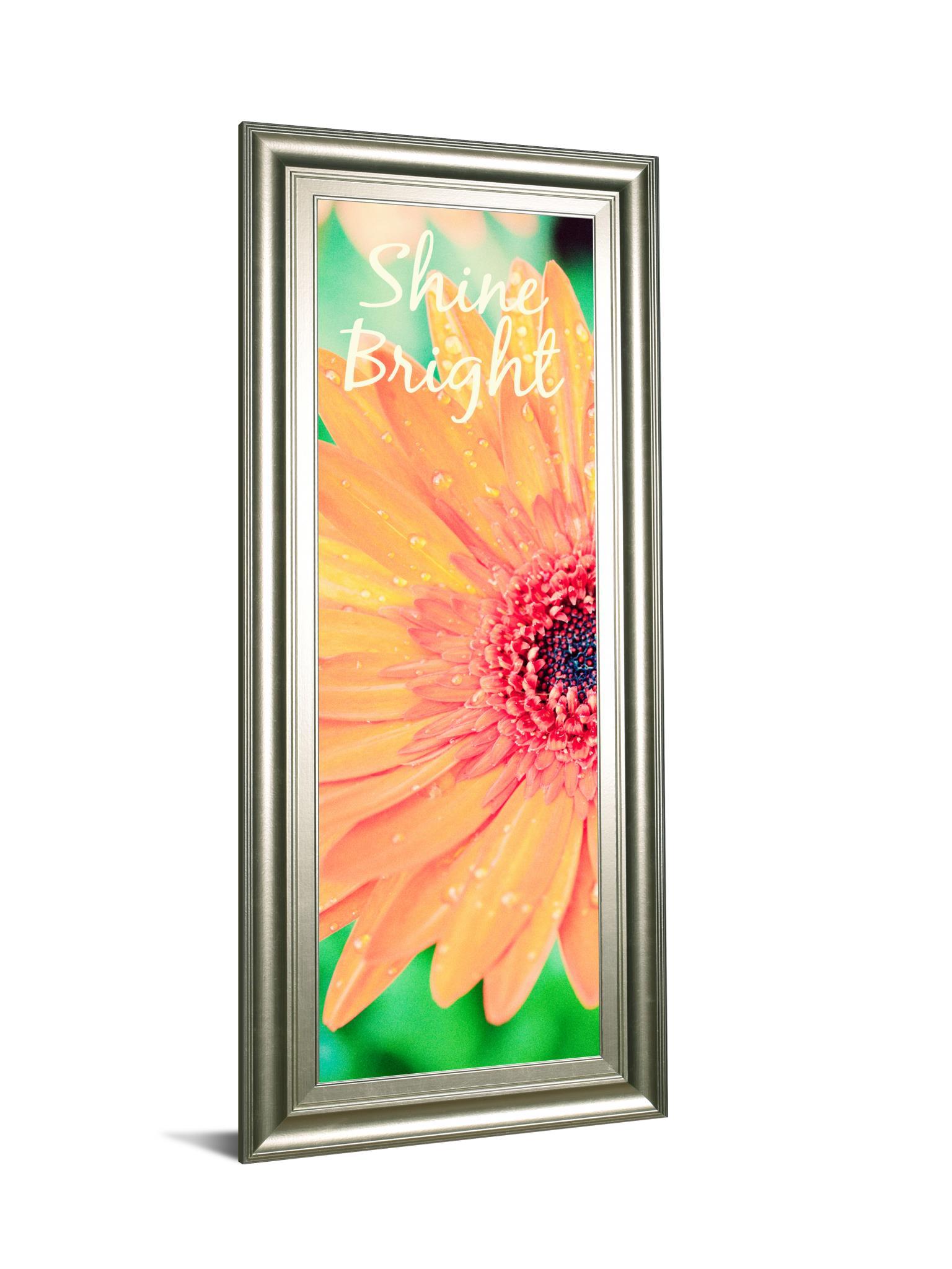 Shine Bright Daisy By Susan Bryant - Framed Print Wall Art - Orange Classy Art