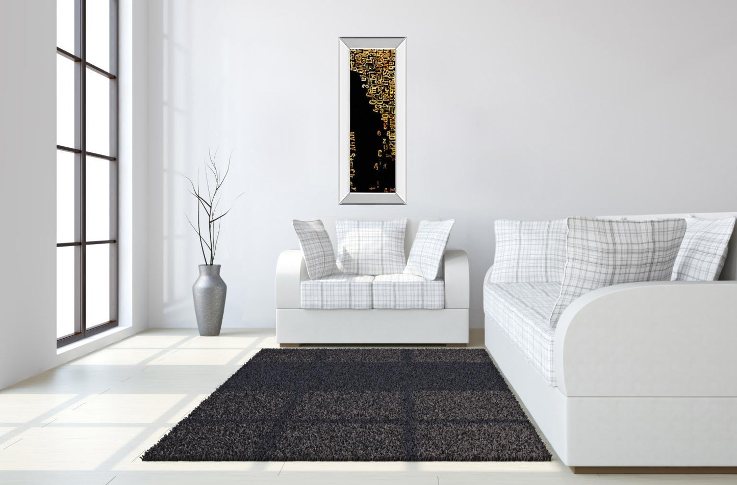 Stock I By Erin Ashley - Mirror Framed Print Wall Art - Black Classy Art