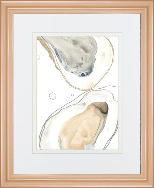 34x40 Ocean Oysters IV By June Erica Vess - Beige Classy Art